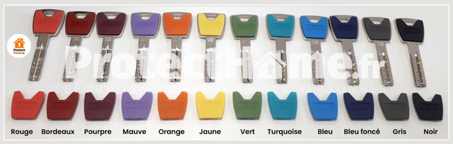 couleurs capuchons de clés cylindre p12r